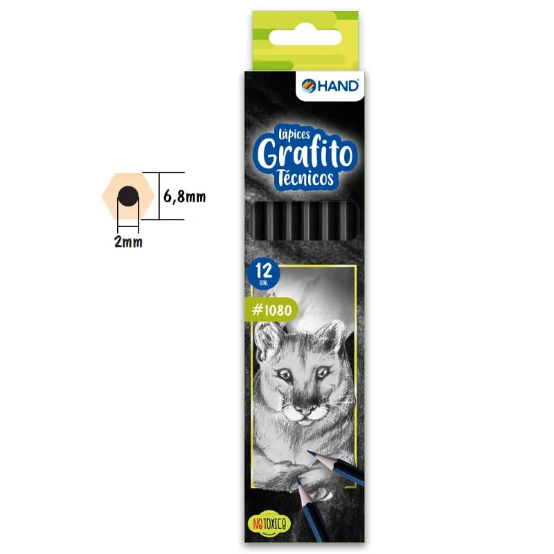 LAPICES GRAFITO TECNICOS 12B-6H 12UNIS HAND — Hand