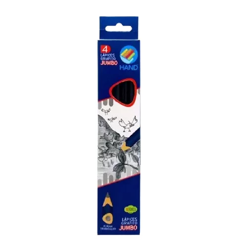 LAPICES GRAFITO JUMBO TRI 4 UNIDADES HAND — Hand