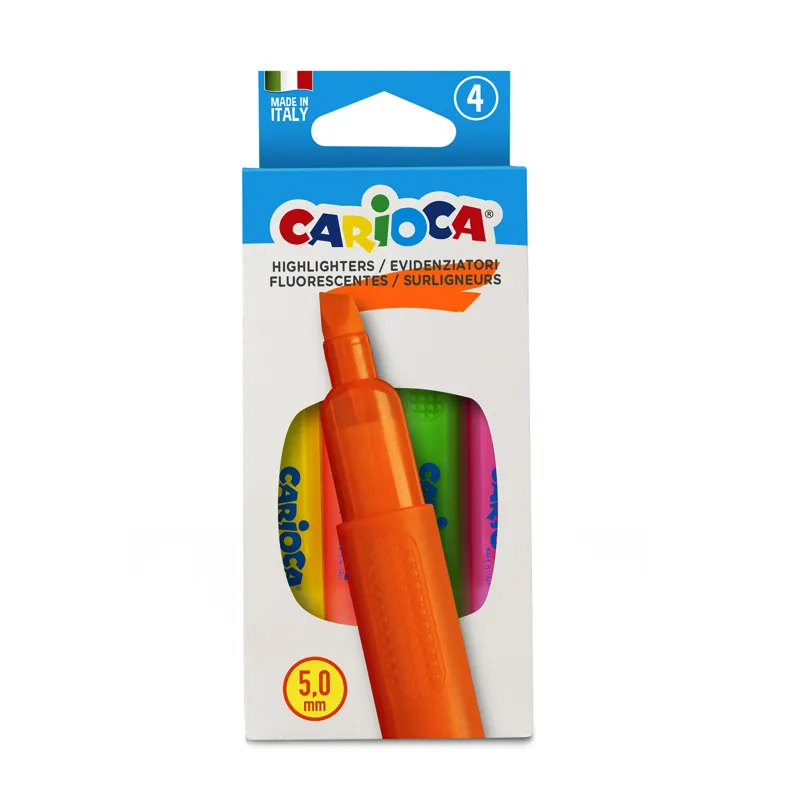 DESTACADORES 4 COLORES CARIOCA — Carioca