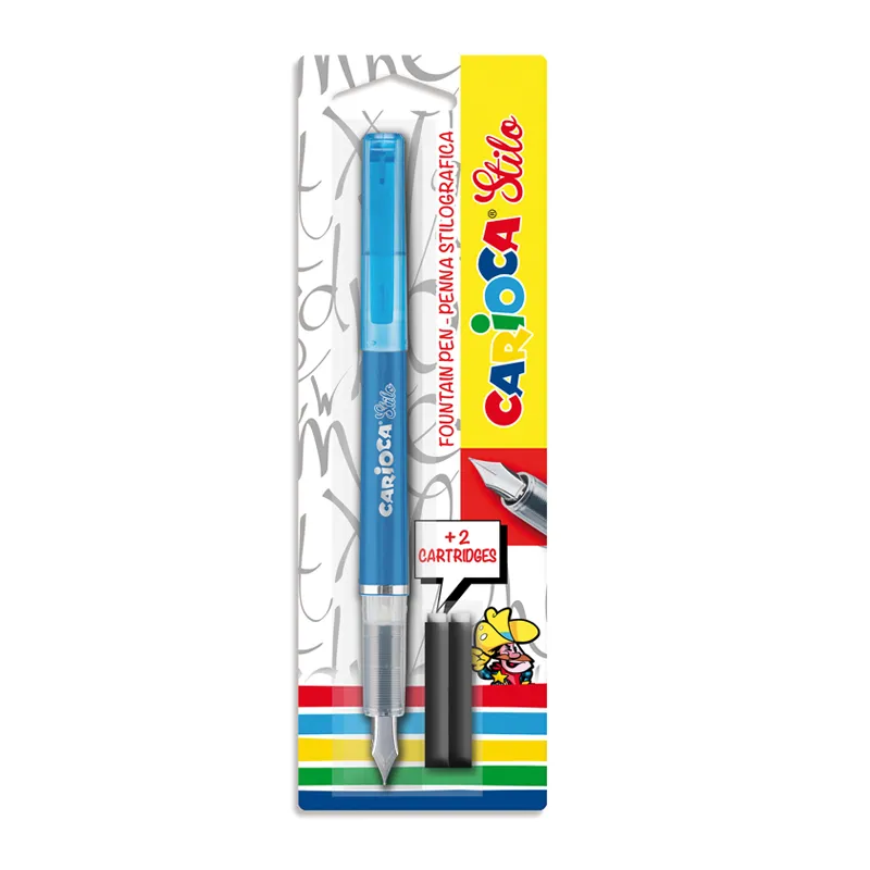 PLUMA TINTA + 2 CARTUCHOS BLISTER CARIOCA — Carioca