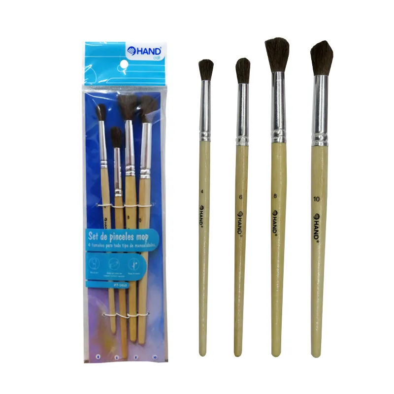 SET 4 PINCELES MOPA MADERA HAND — Hand