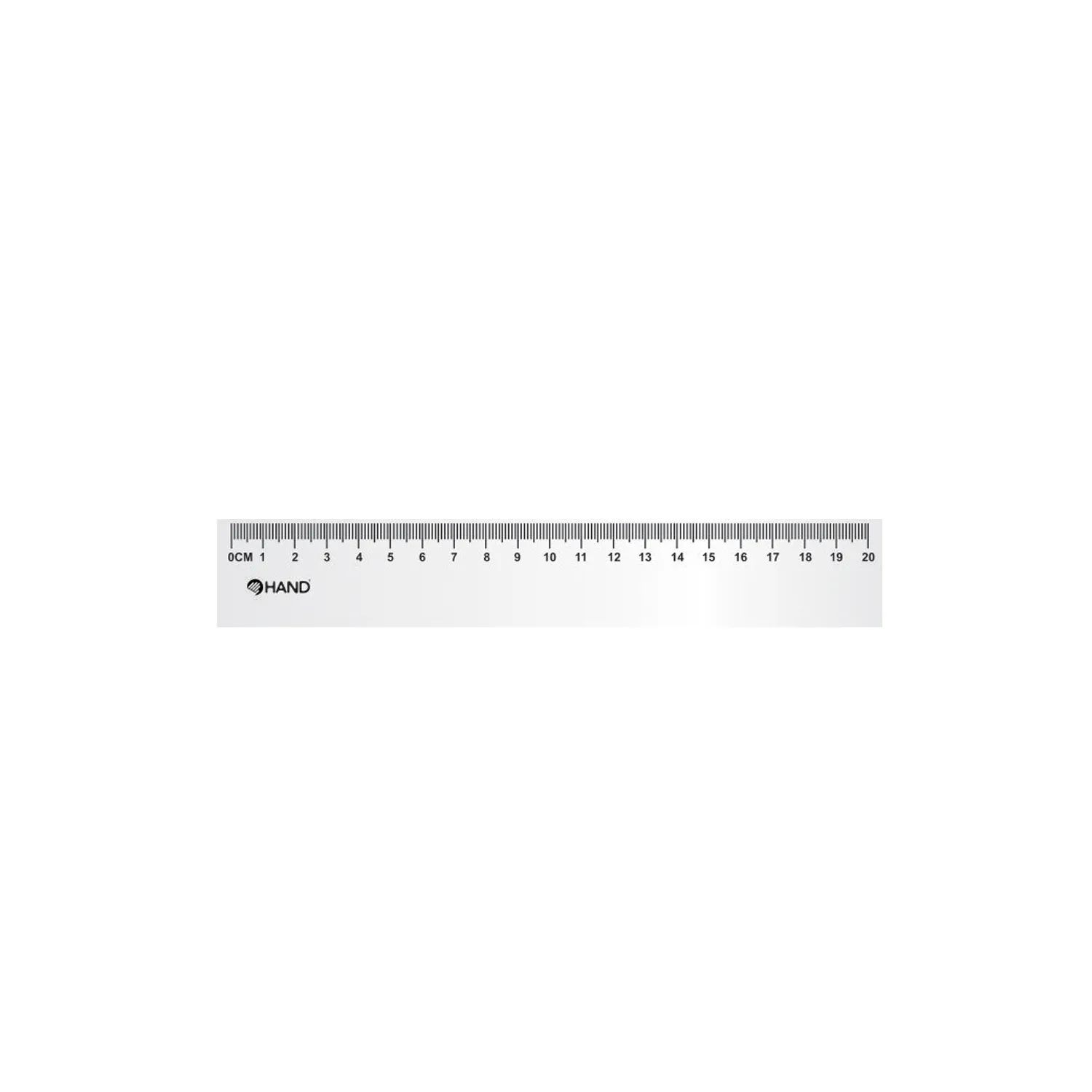 REGLA PLASTICA BISELADA 20CMS HAND — Hand