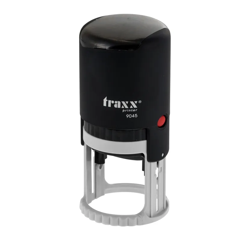 SELLO AUTOMATICO TEXTO 45MM NEGRA TRAXX — Traxx
