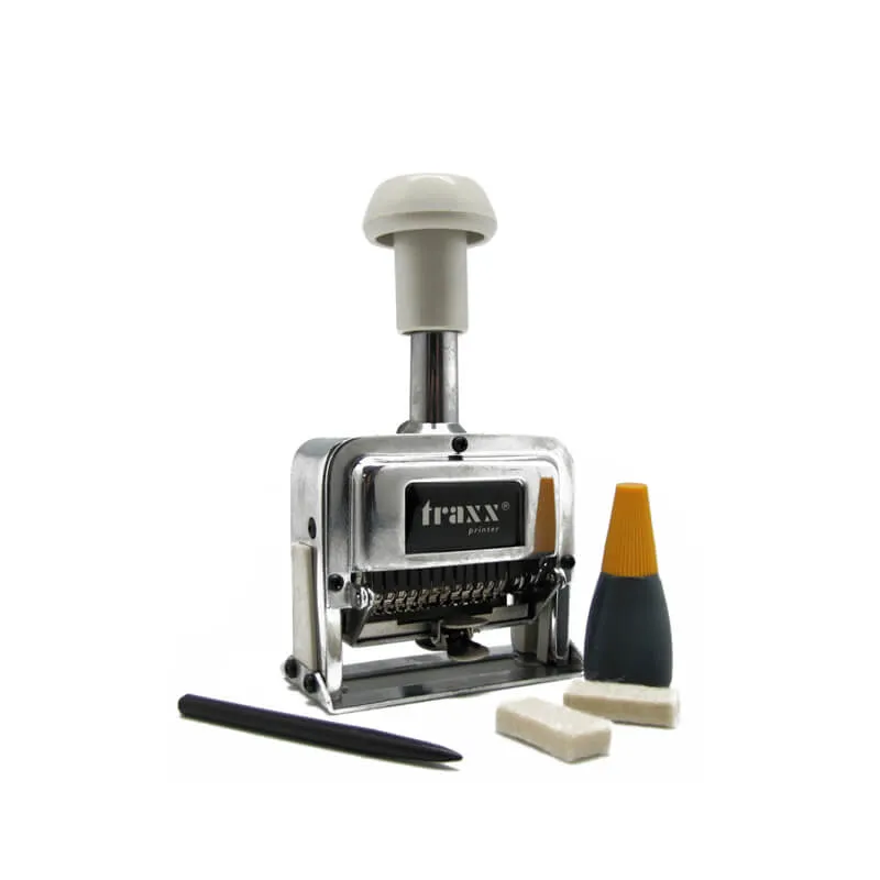 SELLO NUMERADOR AUTOM 12 DIG 5MM NEGRA TRAXX — Traxx