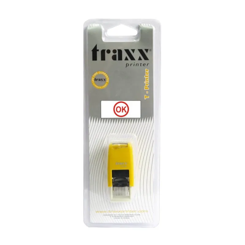 SELLO AUTOM 14X14MM ROJA OK TRAXX — Traxx