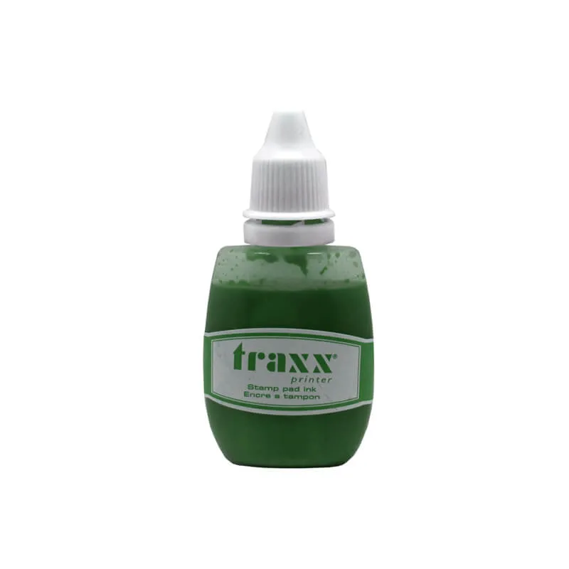TINTA ALMOHADILLAS Y TAMPONES 28ML VERDE TRAXX — Traxx