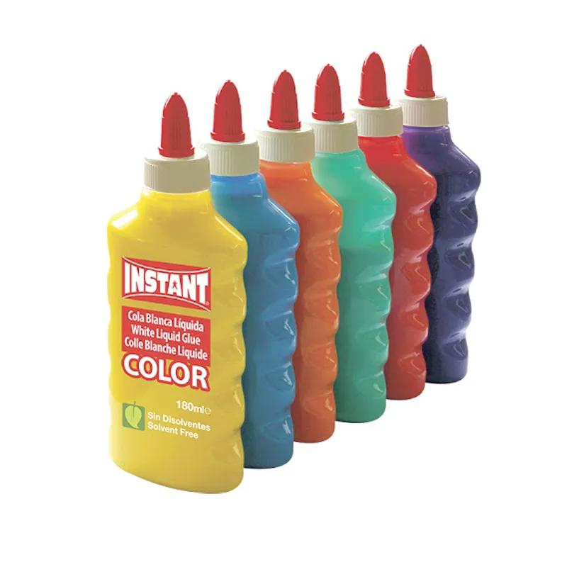 ADHESIVO COLA BLANCA COLOR 180ML INSTANT — Instant