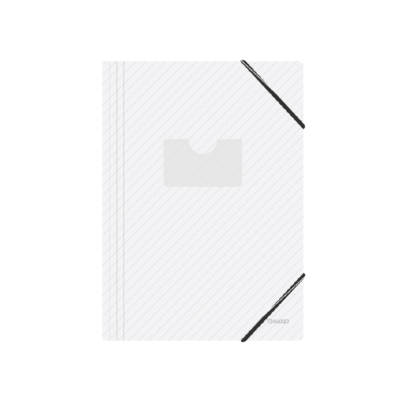 CARPETA PLASTICA CON ELASTICO OFICIO TRASLUCIDO HAND — Hand