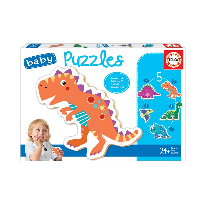 PUZZLE INFANTIL 2-5 PCS 2+ DINOSAURIOS — Educa Borras