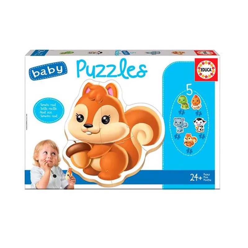 PUZZLE INFANTIL 2-5 PCS 2+ ANIMALES — Educa Borras