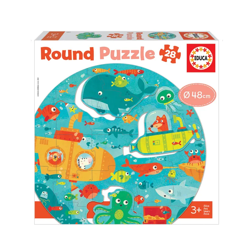 PUZZLE INFANTIL 28 PCS 3+ BAJO EL MAR — Educa Borras
